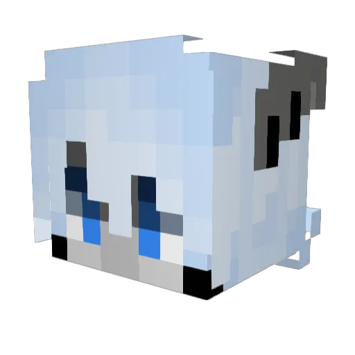 _sp00k__ Minecraft avatar head, 3D render