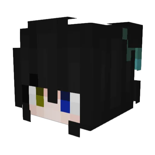 _sparkii Minecraft avatar head, 3D render
