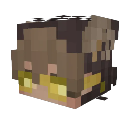 _spid4rz Minecraft avatar head, 3D render
