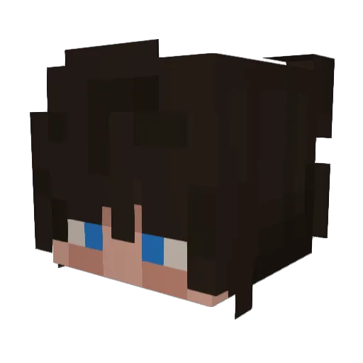 _spl1t Minecraft avatar head, 3D render