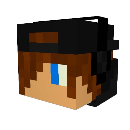 _squidy_ Minecraft avatar head, 3D render
