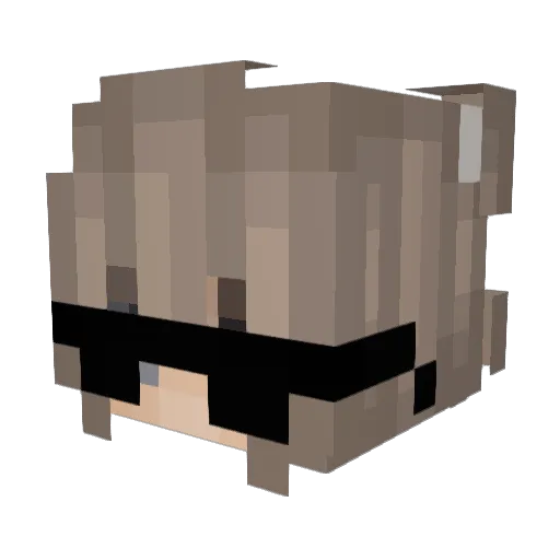 _srm Minecraft avatar head, 3D render