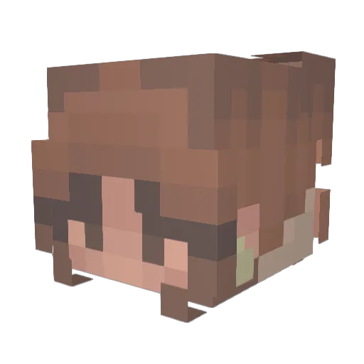 _ssarah Minecraft avatar head, 3D render