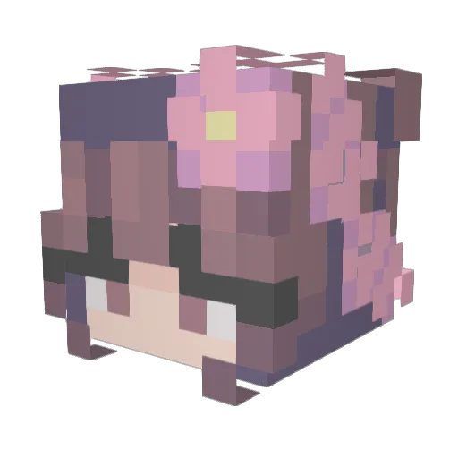 _ssmoon_ Minecraft avatar head, 3D render