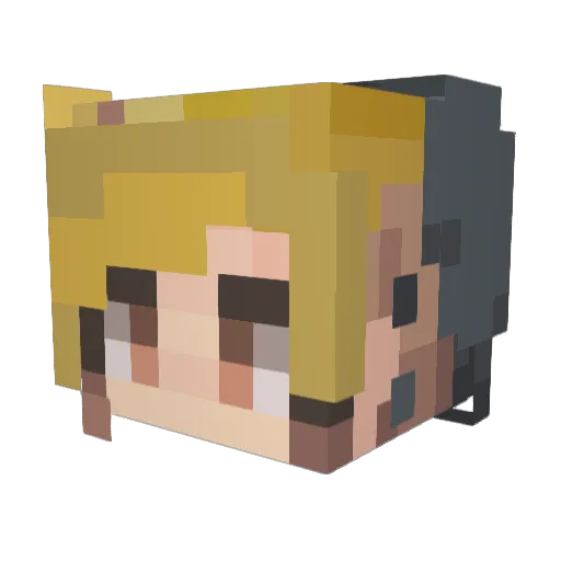 _st3vie Minecraft avatar head, 3D render