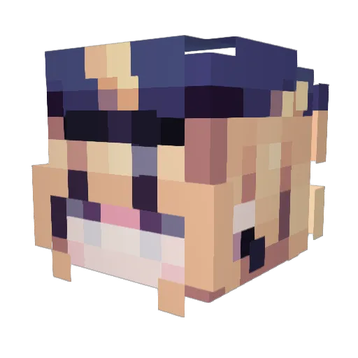 _stebn_ Minecraft avatar head, 3D render