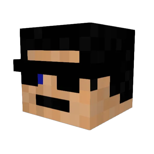 _stuarto_ Minecraft avatar head, 3D render