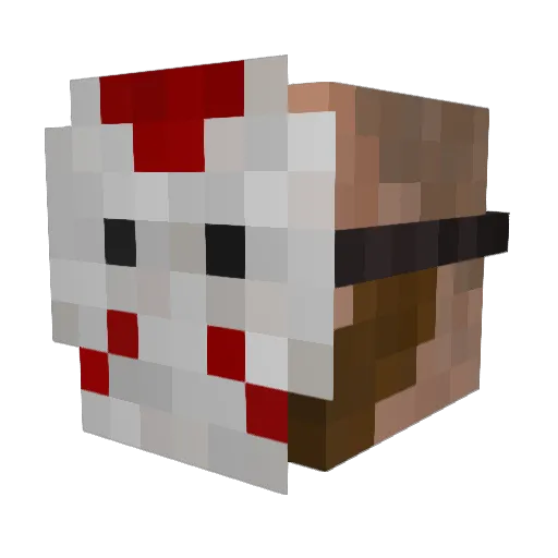 _supercell Minecraft avatar head, 3D render