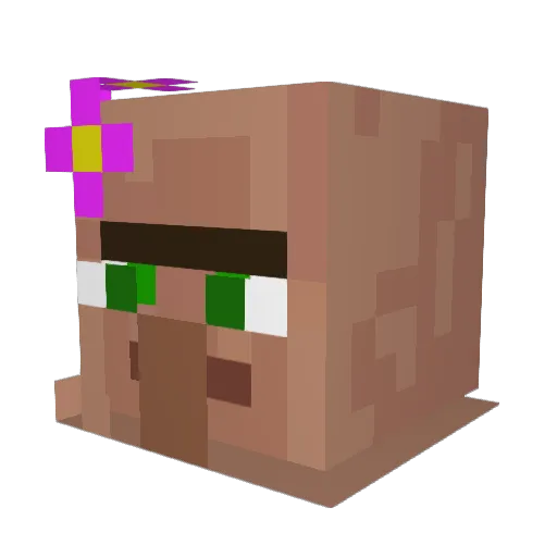 _superhans Minecraft avatar head, 3D render
