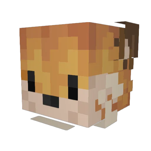 _supitto Minecraft avatar head, 3D render