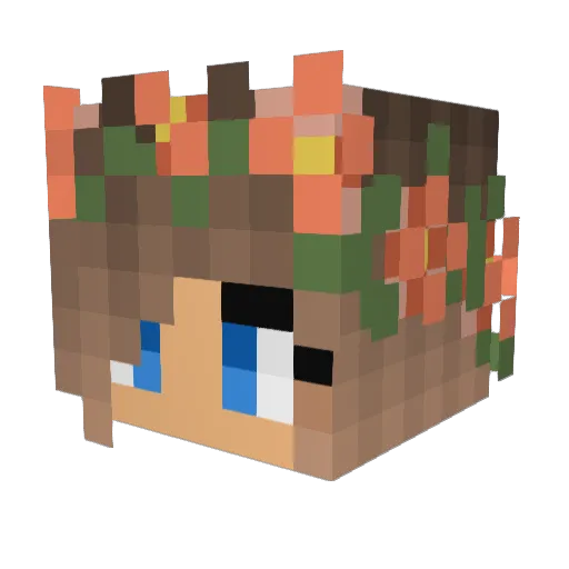 _surfergirl Minecraft avatar head, 3D render