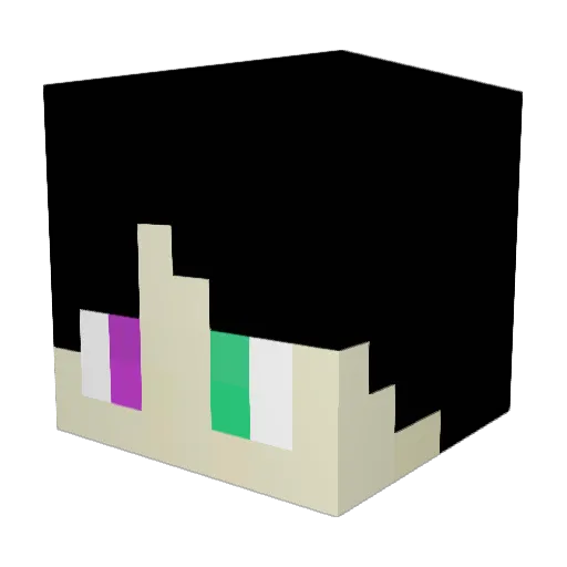 _sying_ Minecraft avatar head, 3D render
