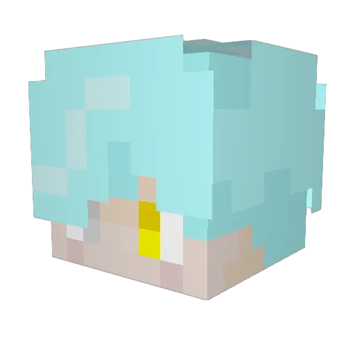 _syui_ Minecraft avatar head, 3D render