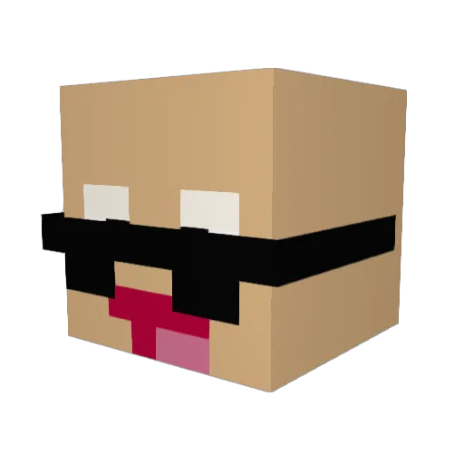 _szugi Minecraft avatar head, 3D render