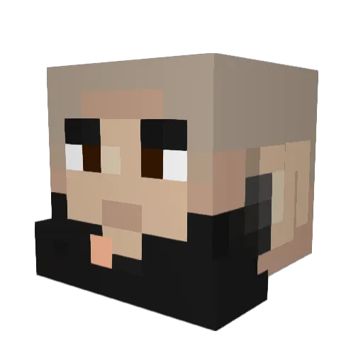 _t0j1 Minecraft avatar head, 3D render