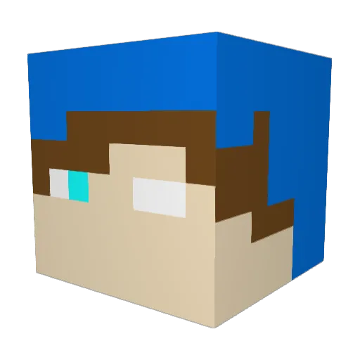 _tadee_ Minecraft avatar head, 3D render