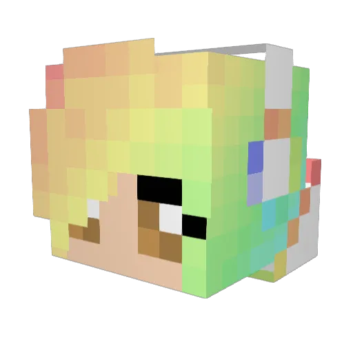 _tattiteddy Minecraft avatar head, 3D render