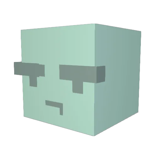 _teds Minecraft avatar head, 3D render