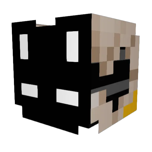 _texen_ Minecraft avatar head, 3D render