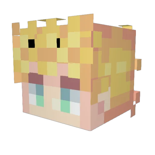 _theGringo_ Minecraft avatar head, 3D render