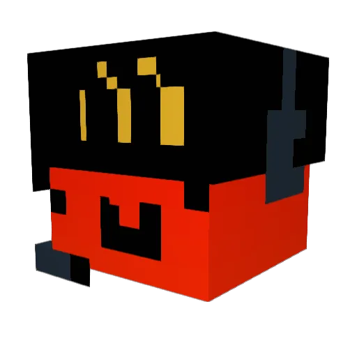 _theXZR Minecraft avatar head, 3D render