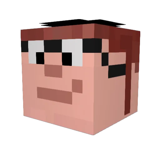 _the_big_hawk Minecraft avatar head, 3D render