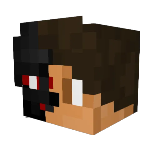 _thedock_ Minecraft avatar head, 3D render