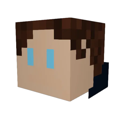 _thepack_ Minecraft avatar head, 3D render