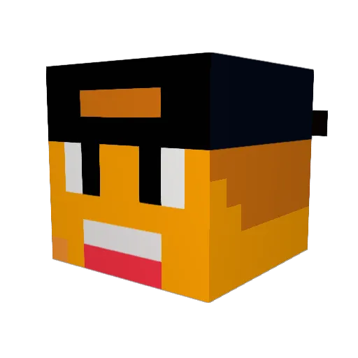 _thom_ Minecraft avatar head, 3D render