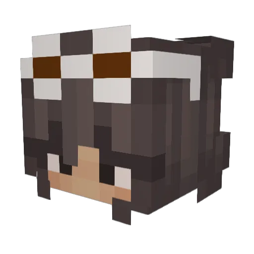 _threecan Minecraft avatar head, 3D render