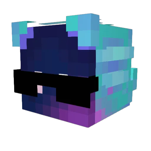 _tiDemon Minecraft avatar head, 3D render