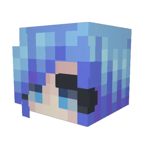 _tiny_tree Minecraft avatar head, 3D render