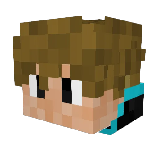 _tmoney_ Minecraft avatar head, 3D render