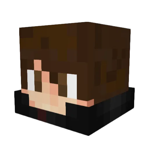 _toes Minecraft avatar head, 3D render