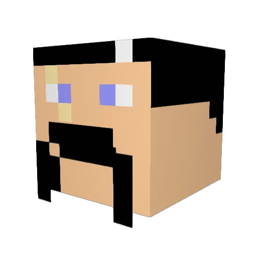 _tolkia Minecraft avatar head, 3D render