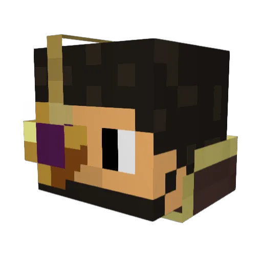 _tom_uk Minecraft avatar head, 3D render