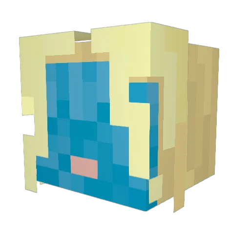 _tomatoz_ Minecraft avatar head, 3D render