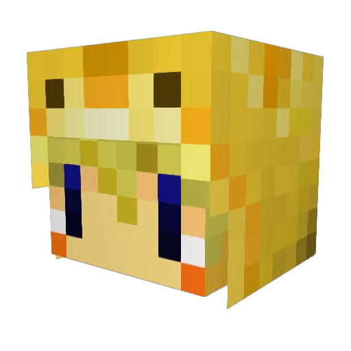 _toraneko_ Minecraft avatar head, 3D render