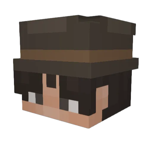 _toroyama_ Minecraft avatar head, 3D render