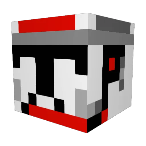 _tranimal Minecraft avatar head, 3D render