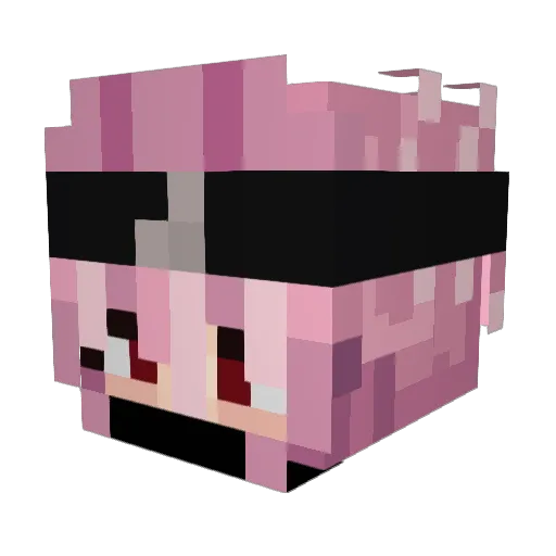 _tulpa Minecraft avatar head, 3D render