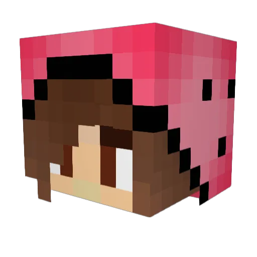 _twlight_ Minecraft avatar head, 3D render