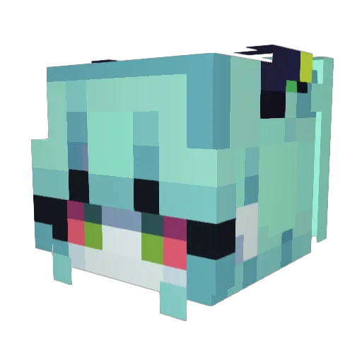 _unk07 Minecraft avatar head, 3D render