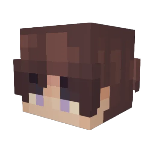 _unmasked_ Minecraft avatar head, 3D render