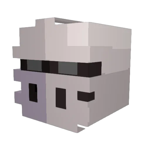 _unruffled_ Minecraft avatar head, 3D render