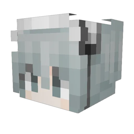 _uselessfish_ Minecraft avatar head, 3D render