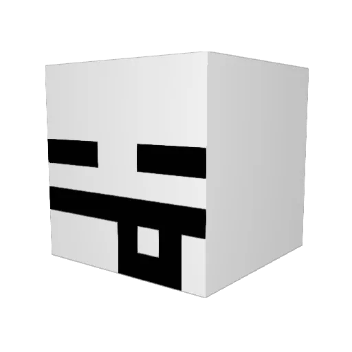 _uugabooga Minecraft avatar head, 3D render