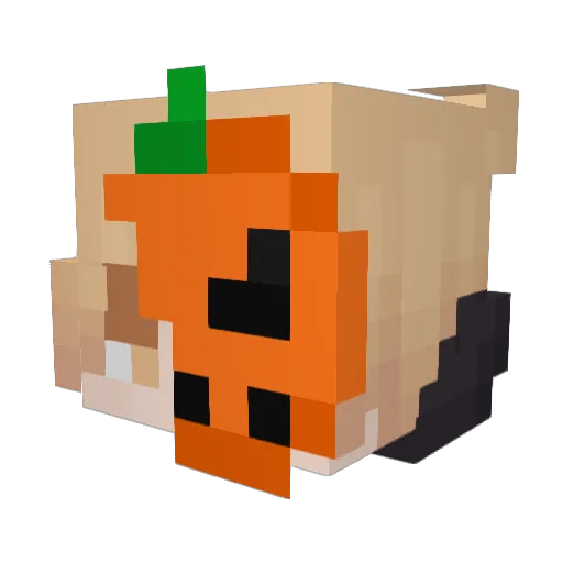 _v2t Minecraft avatar head, 3D render