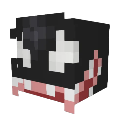 _vENOM_15 Minecraft avatar head, 3D render
