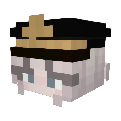 _vNoisy_ Minecraft avatar head, 3D render